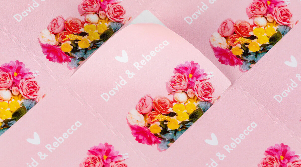 Square Wedding Stickers